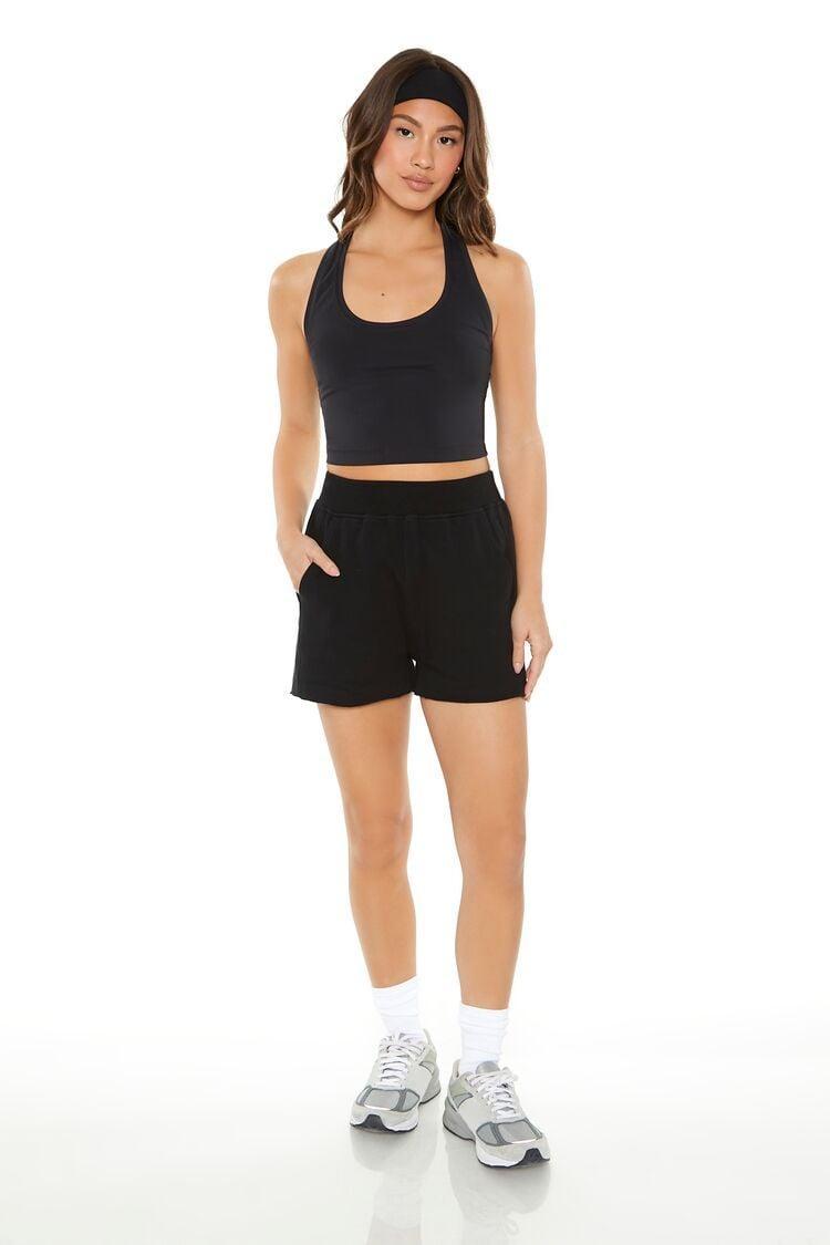 Active French Terry Raw-Cut Shorts | Forever 21 Product Image