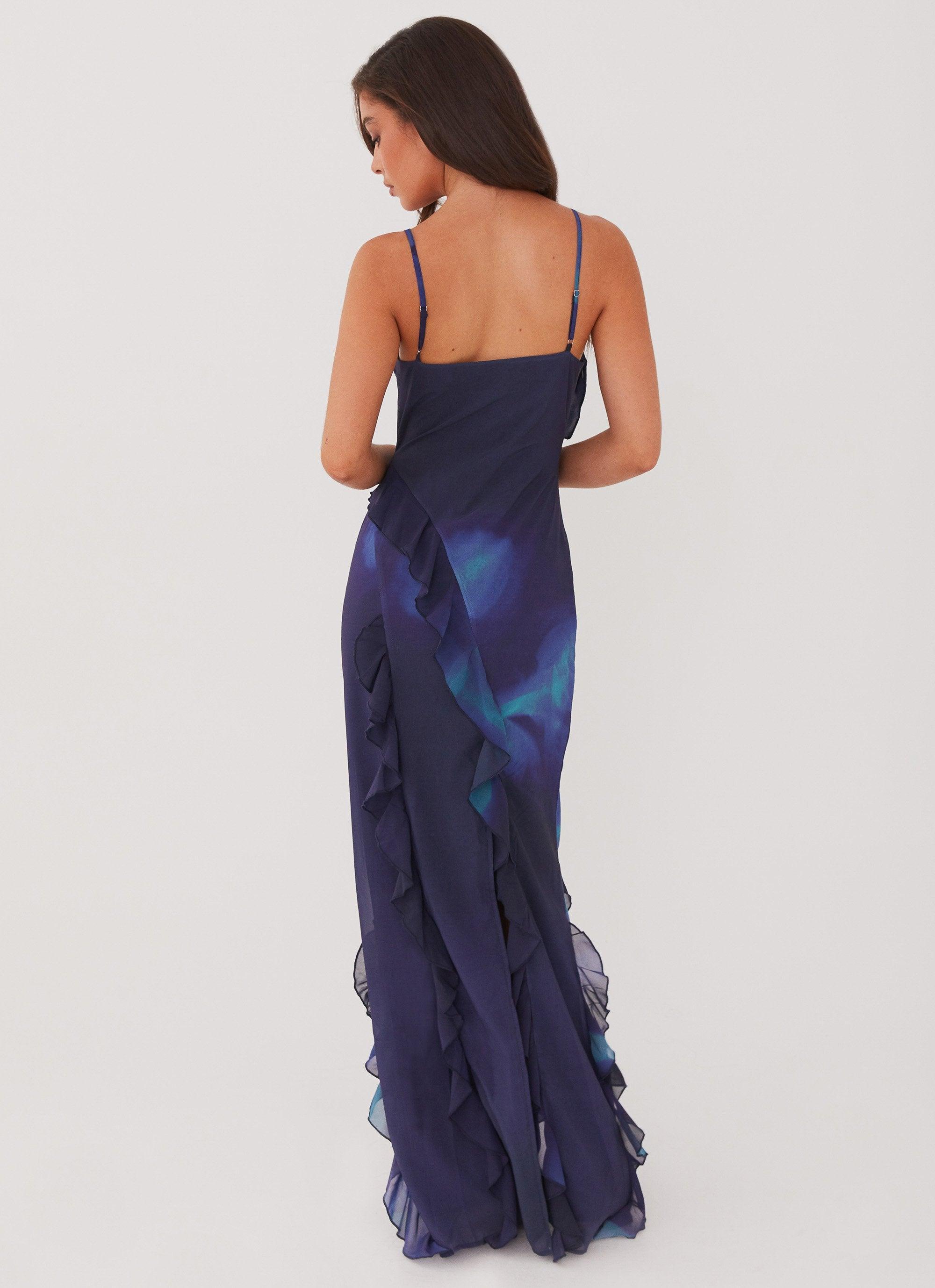 Do No Wrong Ruffle Maxi Dress - Cyber Rose Product Image