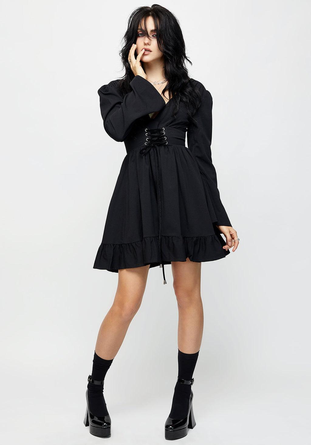 Aura Lace Up Mini Dress Product Image