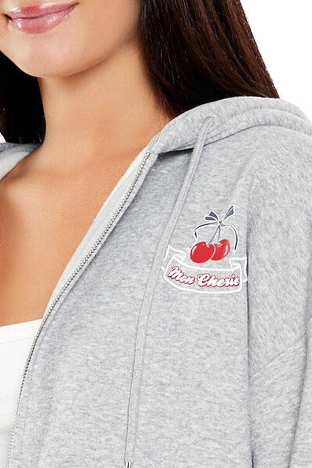 Mon Cherie Cherry Zip-Up Hoodie | Forever 21 Product Image