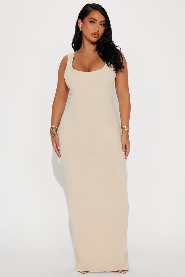 Stella Snatched Maxi Dress - Cream Product Image