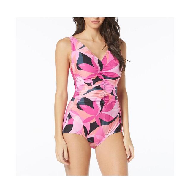 Gabar Womens Missy Abstract Island V-Neck One piece Swimsuit Product Image