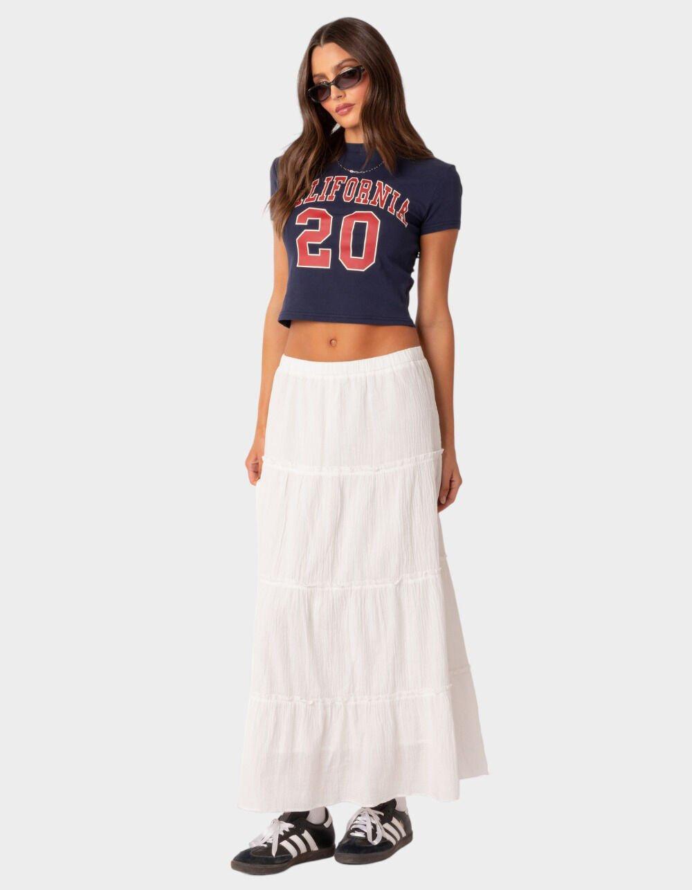 EDIKTED Charlotte Tiered Womens Maxi Skirt Product Image