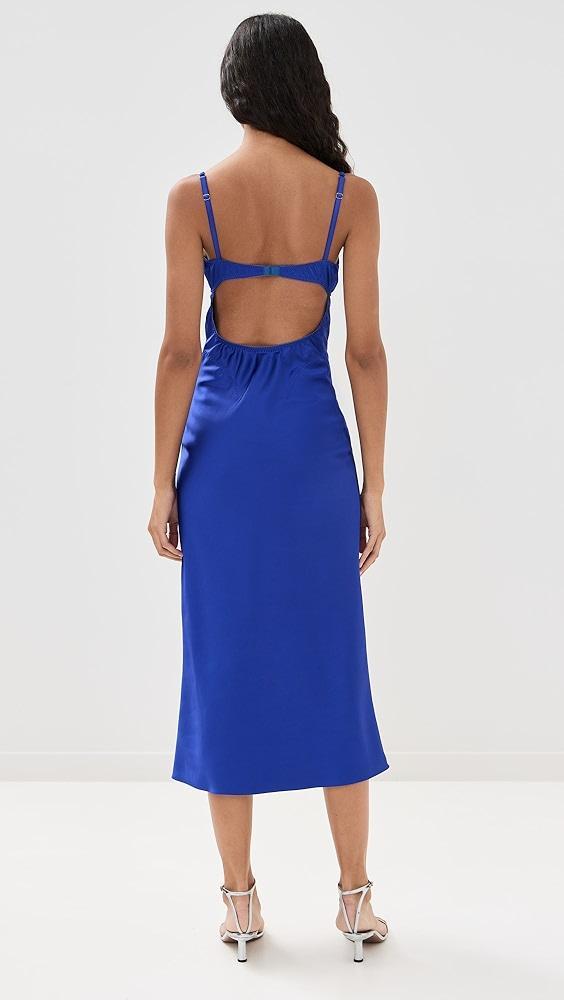 Anna October Electric Blue Waterlily Midi Dress | Shopbop Product Image