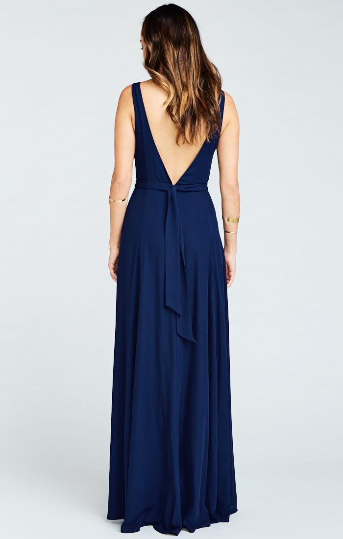 Jenn Maxi Dress ~ Rich Navy Crisp Product Image