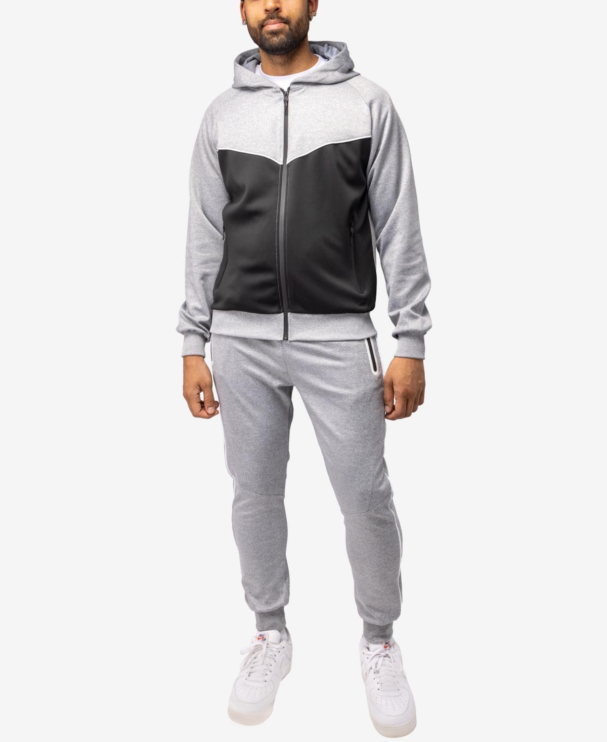 X-Ray Mens Zip Up Hoodie Track Suit - Black Product Image