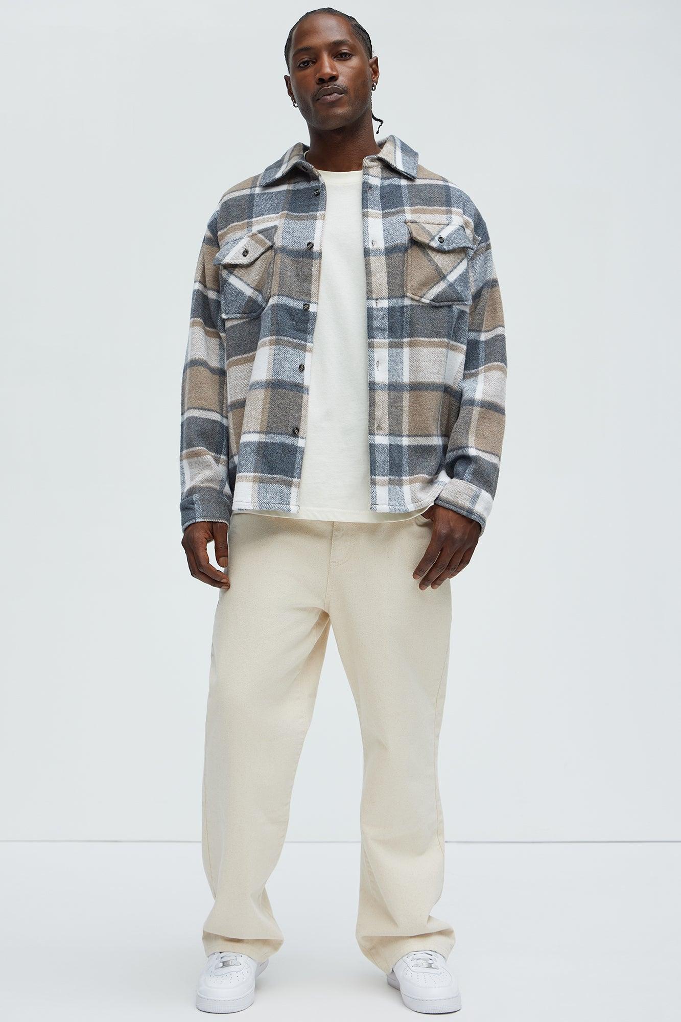 Wanted Plaid Shacket - Tan/Multi Product Image