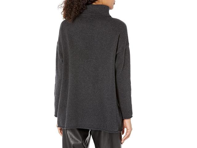 Eileen Fisher Turtleneck Tunic (Charcoal) Women's Clothing Product Image