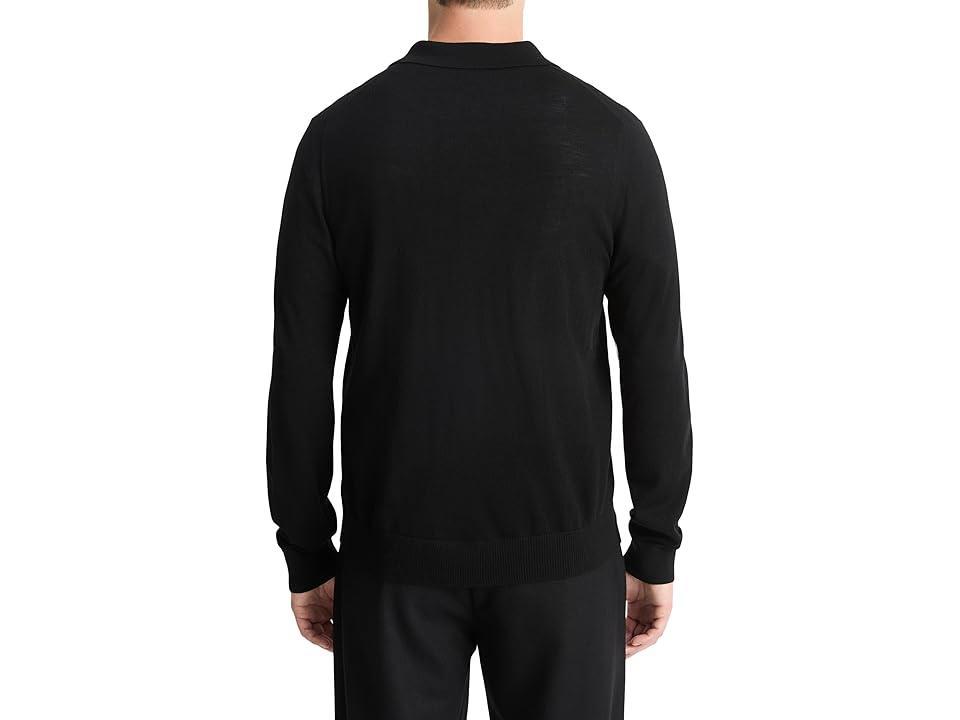 Mens Merino Wool Polo Sweater Product Image