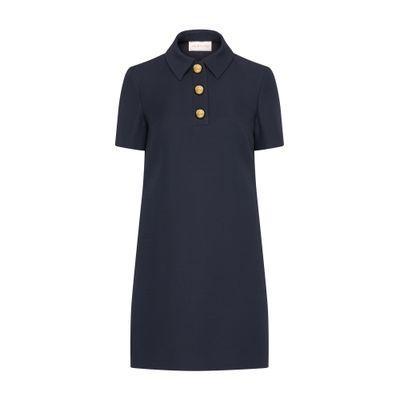 Couture Crêpe Dress In Navy product image