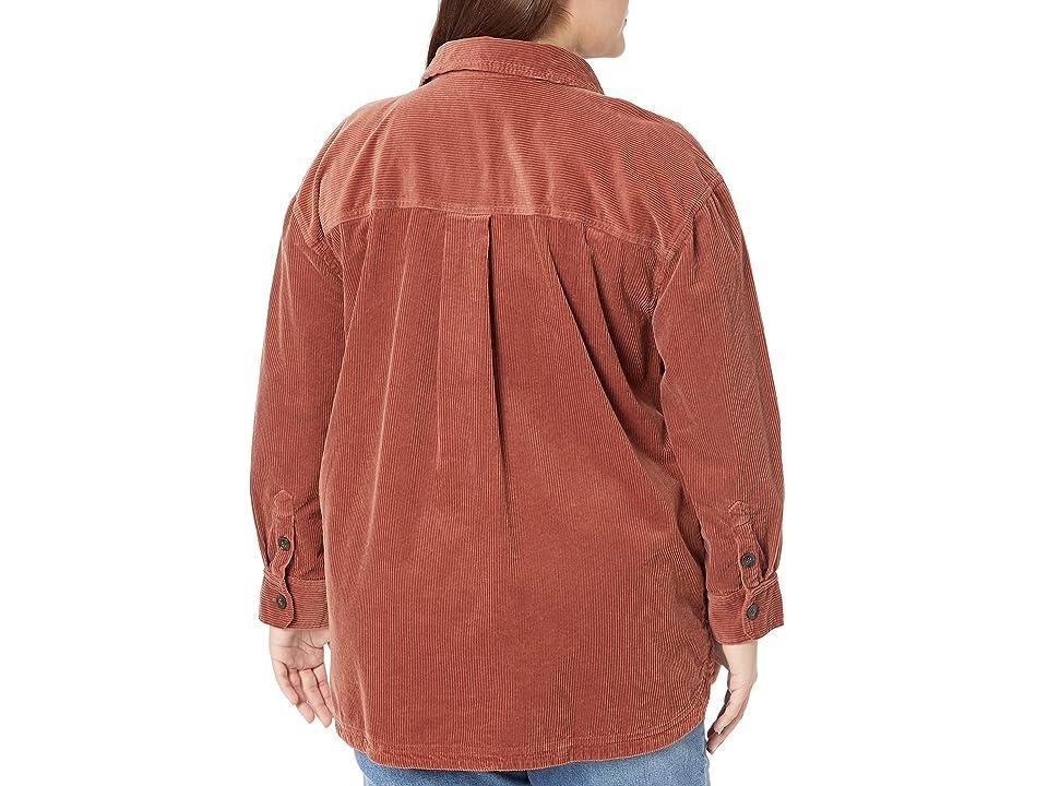 Madewell Plus Corduroy Kentwood Oversized Shirt-Jacket (Ground Clove) Women's Clothing Product Image