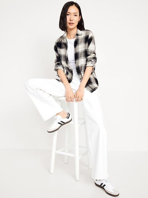 Button-Down Flannel Tunic Product Image