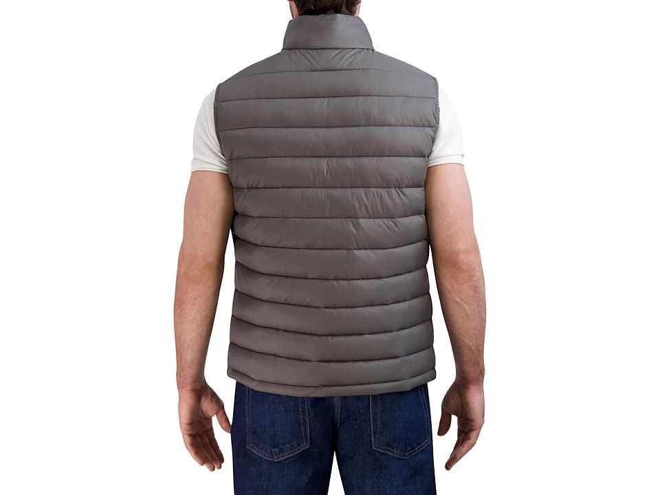 Cole Haan Zip Front Quilted Vest (Charcoal) Men's Clothing Product Image