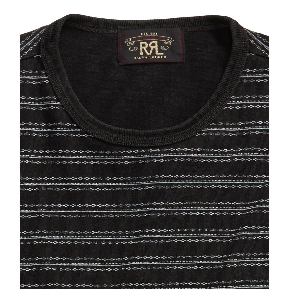 Indigo Striped Jersey T-Shirt Black Multi Product Image