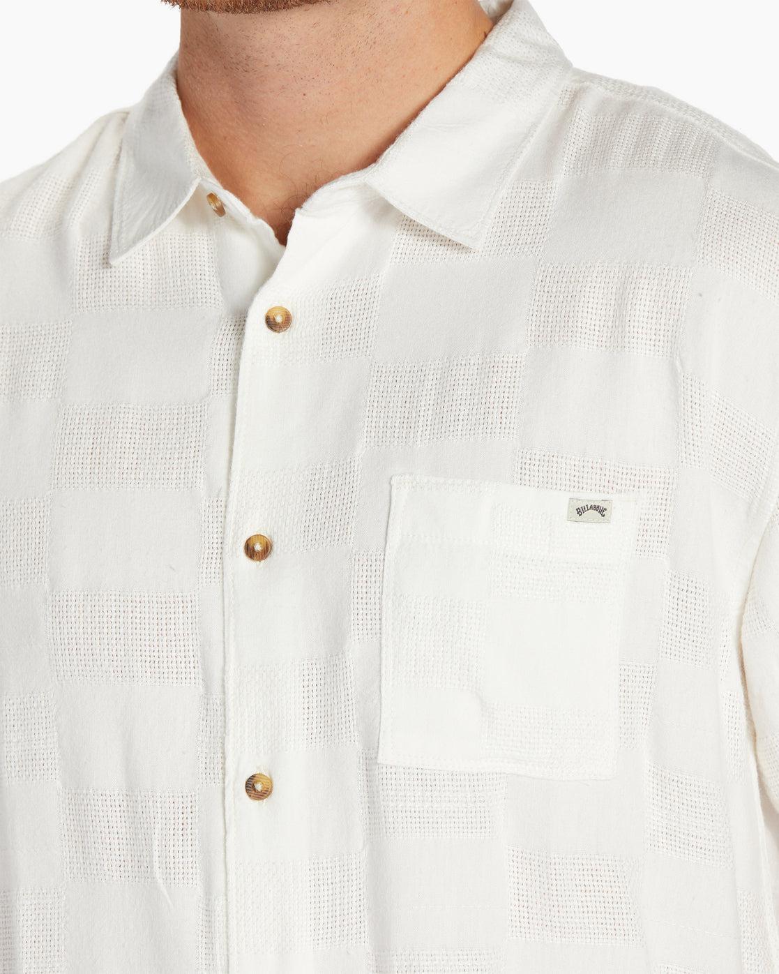 Sundays Jacquard Short Sleeve Shirt - Off White Male Product Image