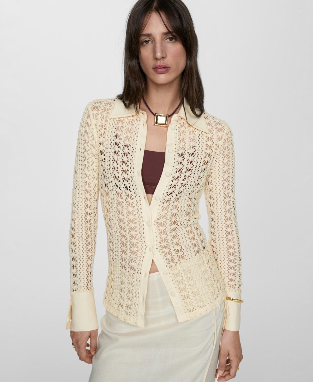 Women's Regular Crochet Shirt Product Image