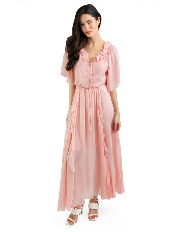 Women Belle & Bloom Amour Ruffled Midi Dress Product Image