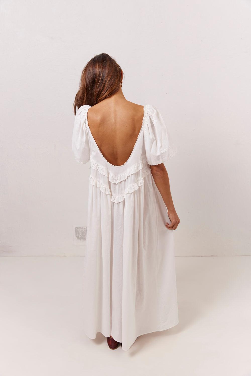 La Prairie Smock Midi Dress White Product Image