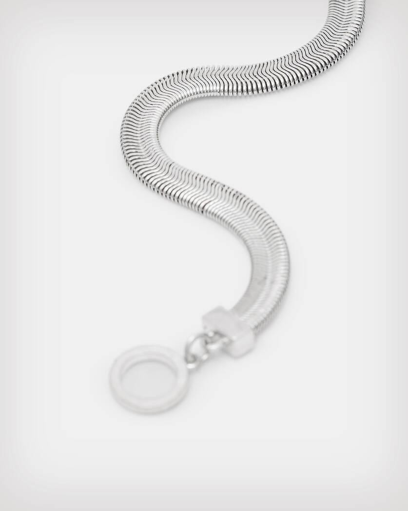 Flat Snake Silver Tone Bracelet Product Image