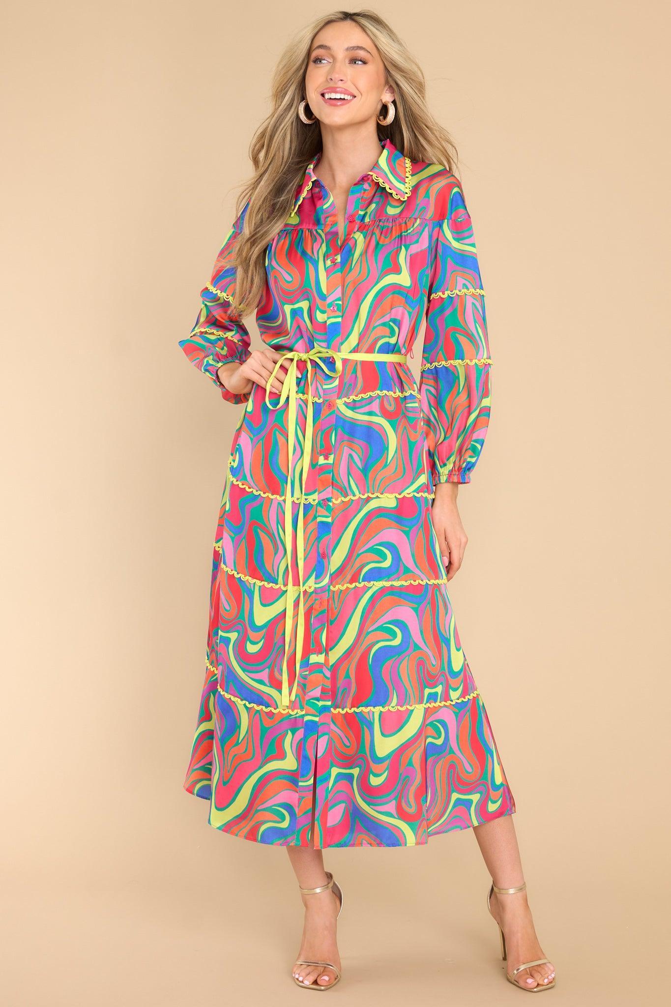 Renee Wonderland Maxi Dress Pink Product Image