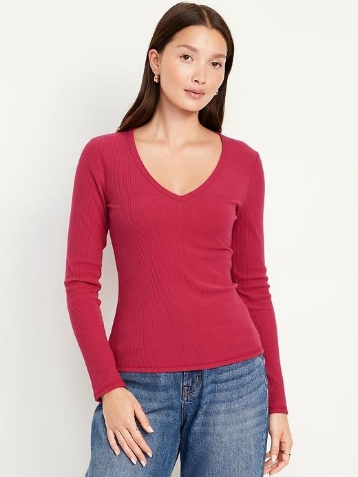 Plush V-Neck T-Shirt Product Image