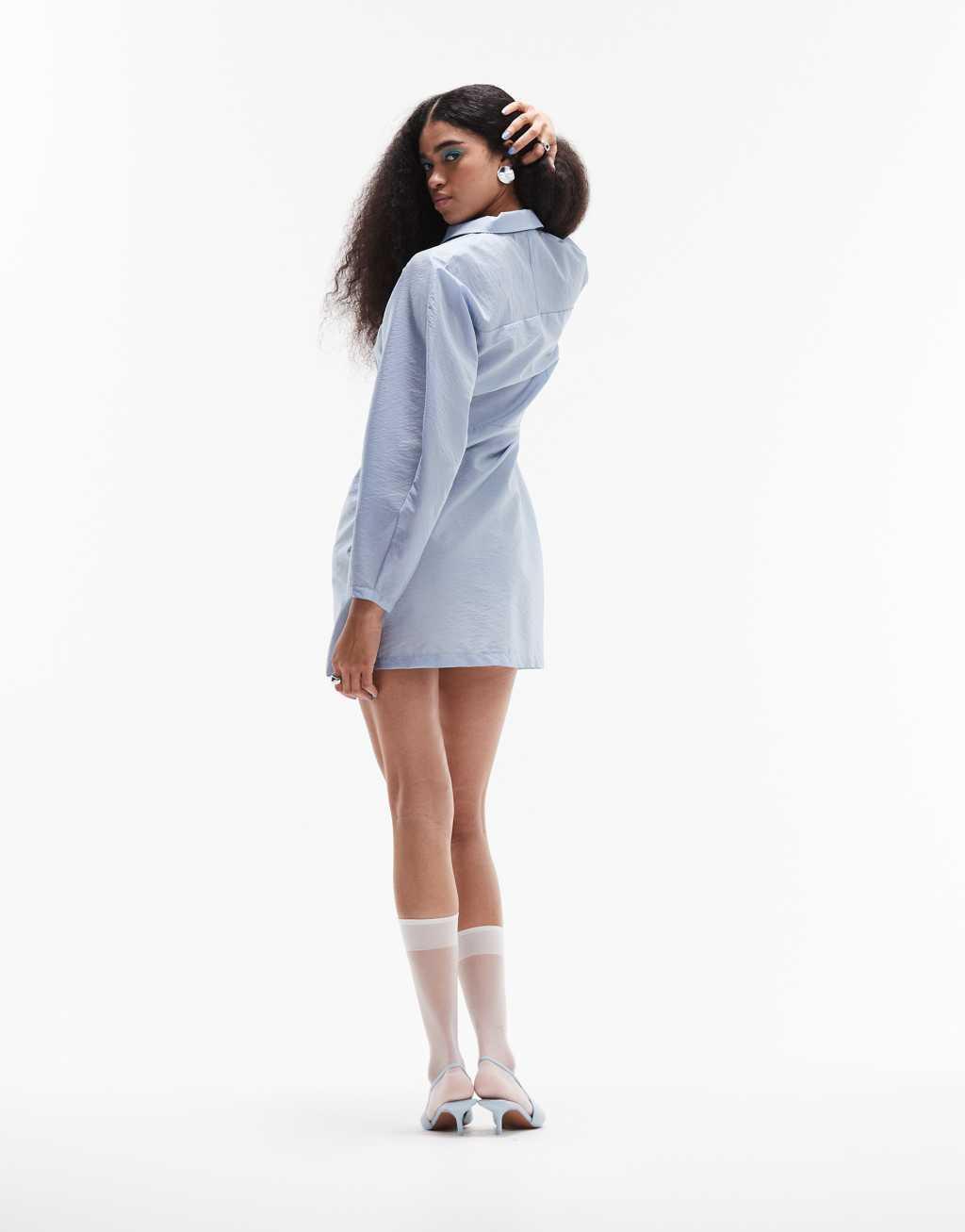 ASOS DESIGN parachute mini zip through shirt dress Product Image