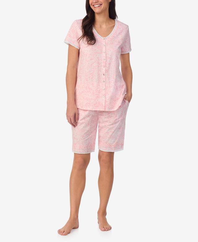 Aria Womens Cap Sleeve Bermuda Pj Set Product Image