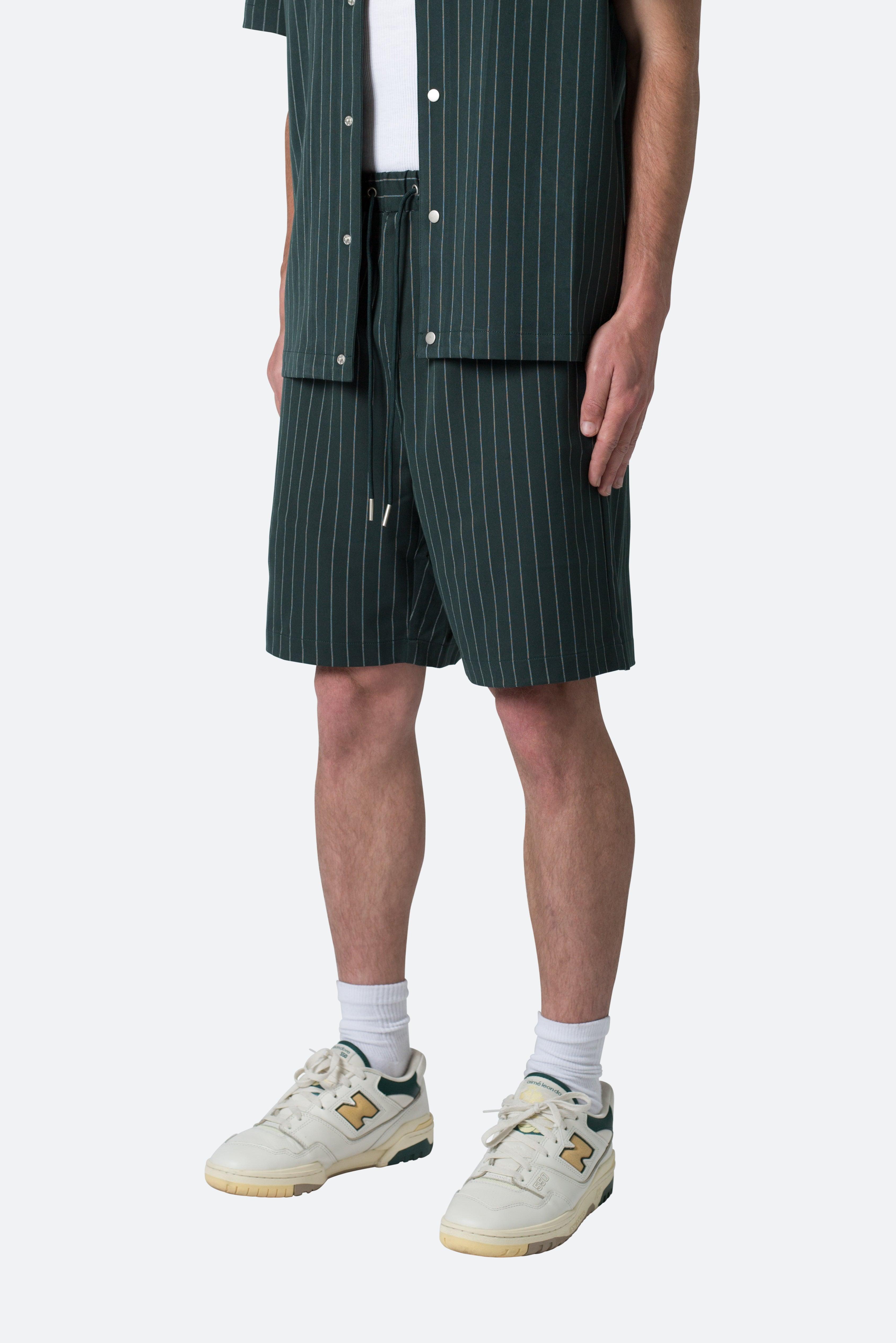 Pinstripe Shorts - Green Product Image