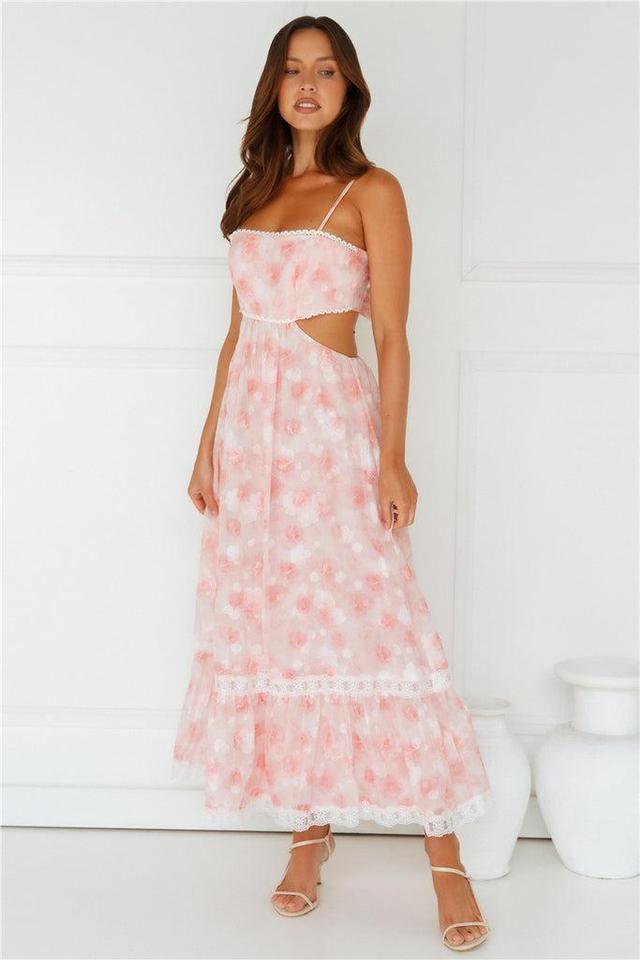 Evelina Maxi Dress Pink Product Image