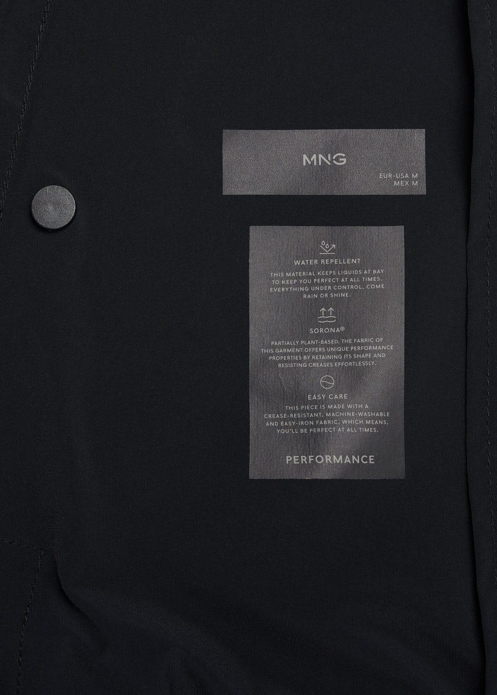 MANGO MAN - Lightweight water-repellent overshirt dark navyMen Product Image