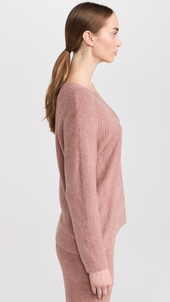 Barefoot Dreams CozyChic Lite Rib Blocked Pullover | Shopbop Product Image