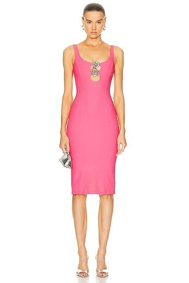 Blumarine Midi Dress in Pink Product Image