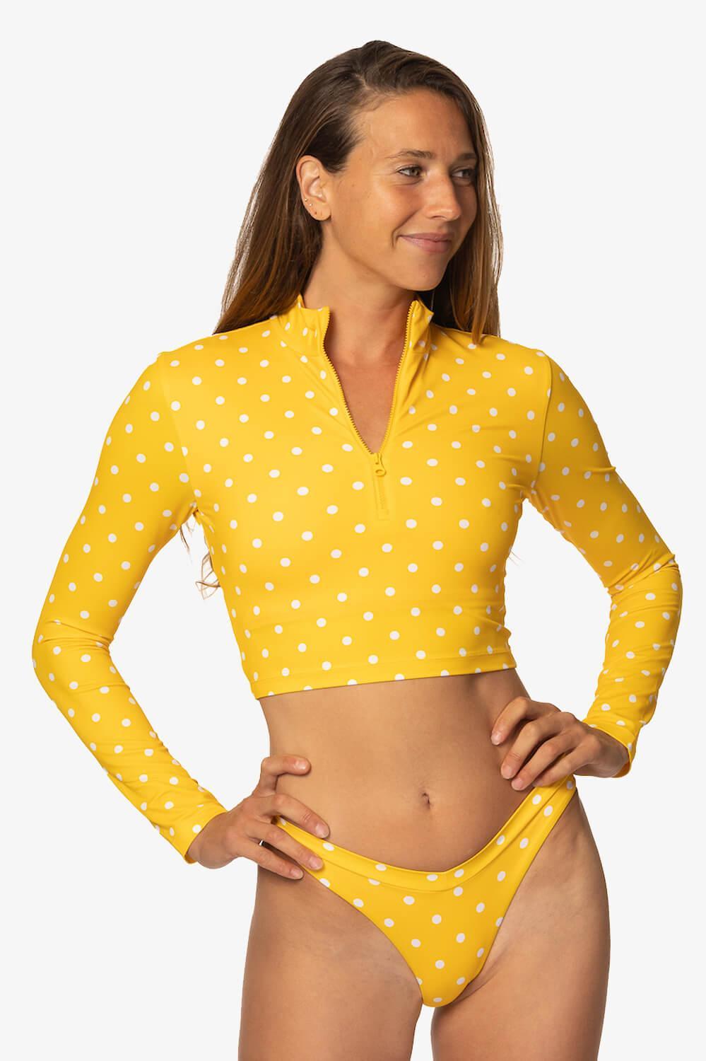 Tofino Long Sleeved Crop 1/4 Zip-up Rashie - Itsy Bitsy Female Product Image