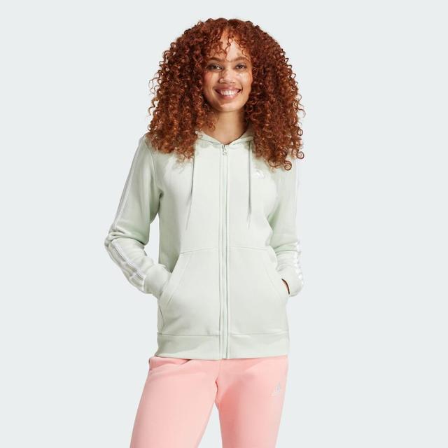 Adidas Womens Essentials Fleece 3-Stripes Full-Zip Hoodie Product Image