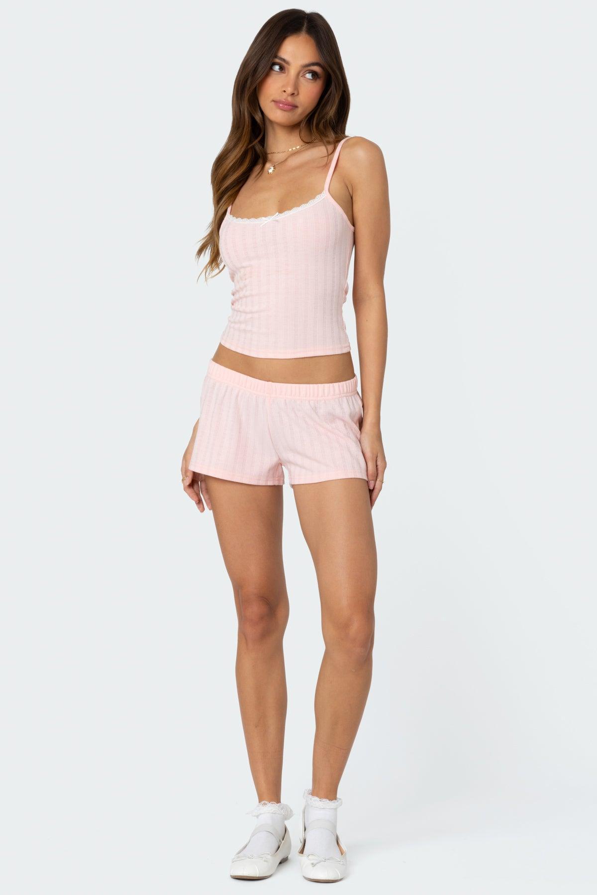 Irene Low Rise Pointelle Micro Shorts product image