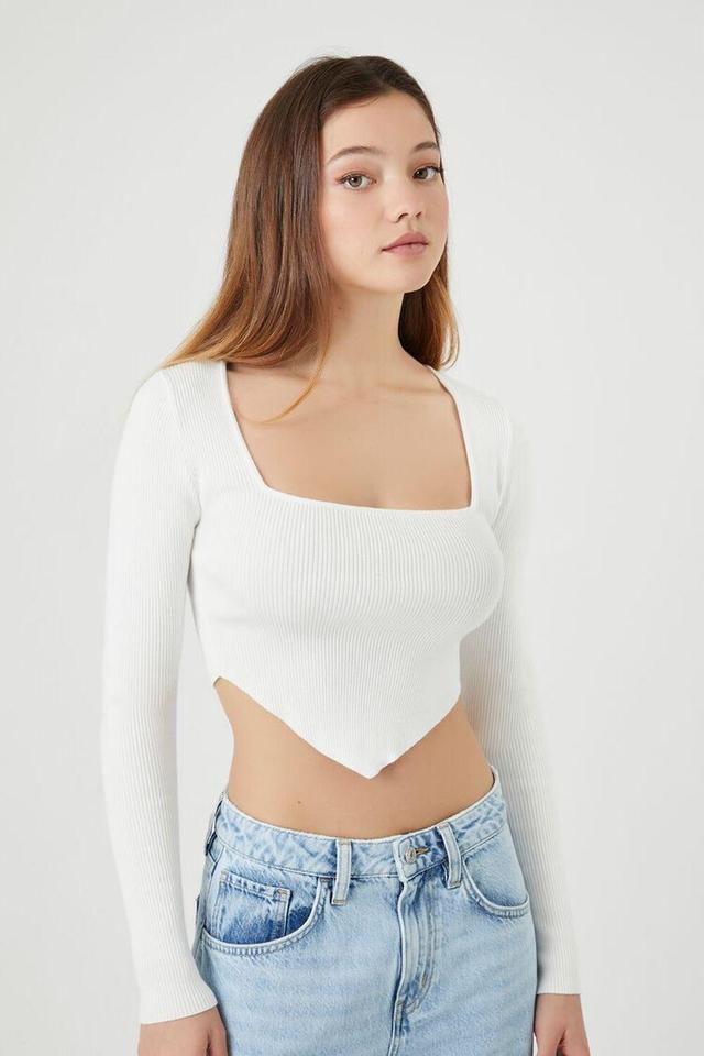 Ribbed Knit Cropped Sweater | Forever 21 Product Image