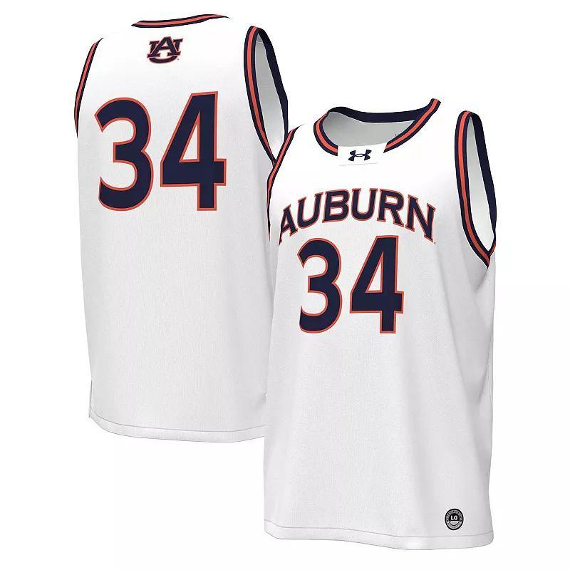 Mens Under Armour #34 Auburn Tigers Replica Basketball Jersey Product Image