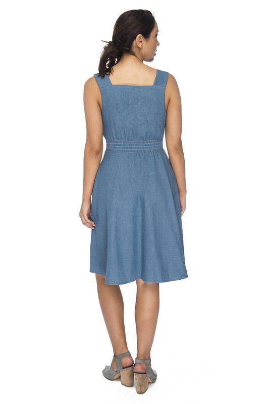 Sheet Dress in Washed Denim Product Image