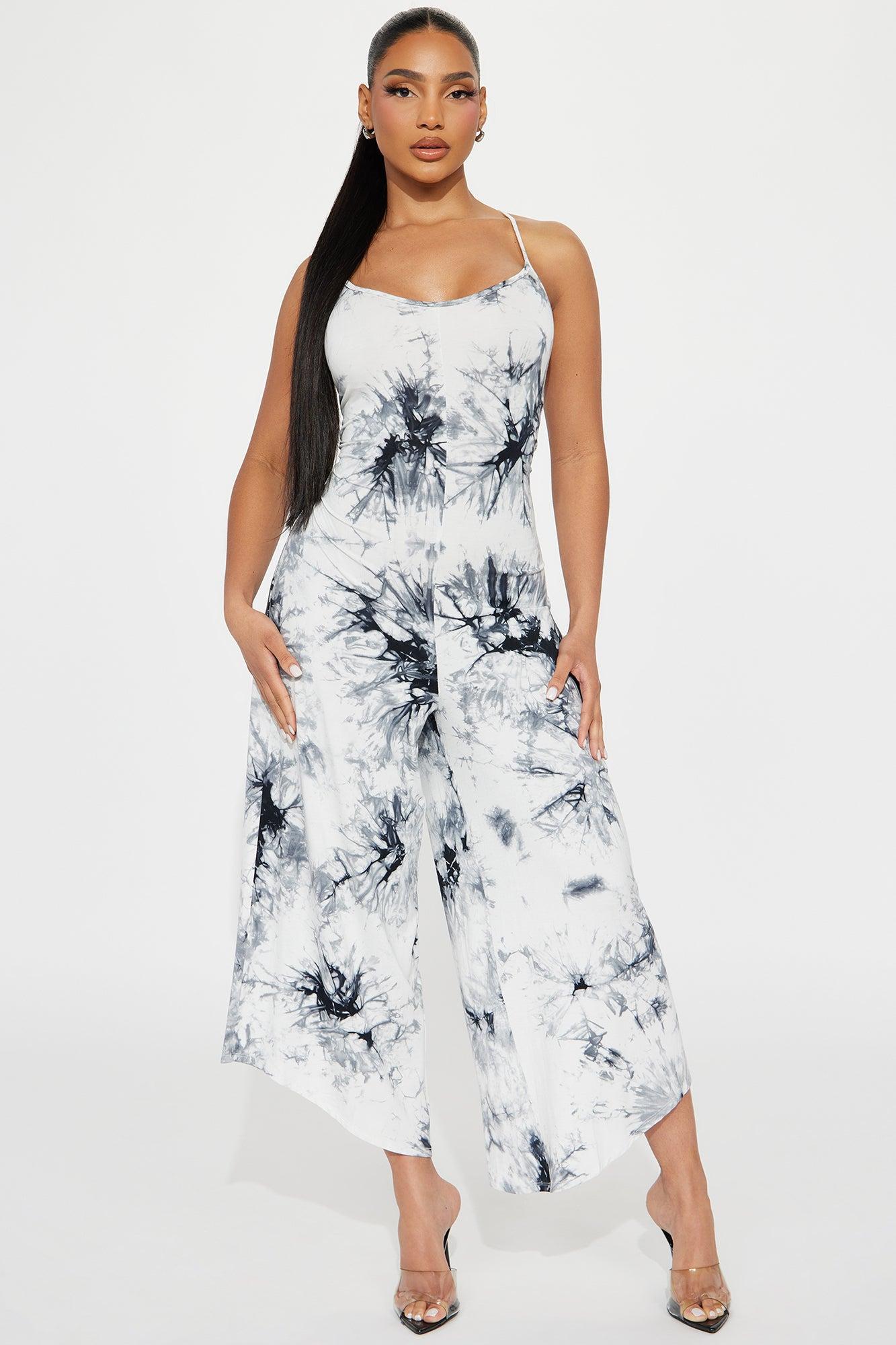 Fresh Air Tie Dye Jumpsuit - White/combo Product Image