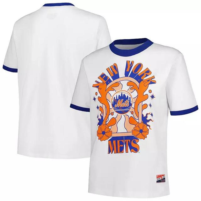 Womens New Era New York Mets Oversized Ringer T-Shirt Product Image