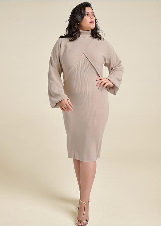 Shrug Detail Sweater Dress Product Image