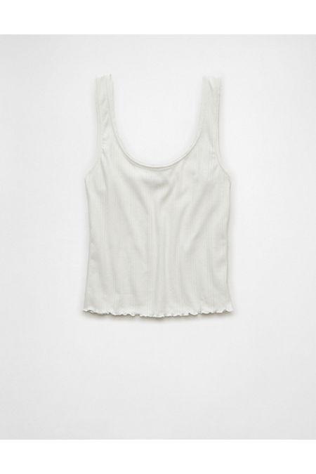 AE Scoop Neck Pointelle Tank Top Women's Product Image