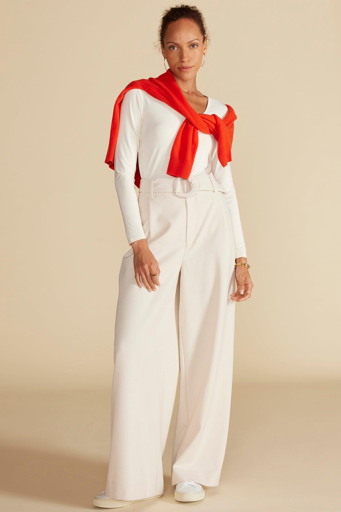 Victoire Wide Leg Pant - Ivory Product Image