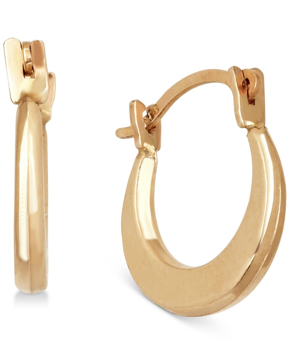 Childrens Small Round Hoop Earrings in 14k Gold Product Image