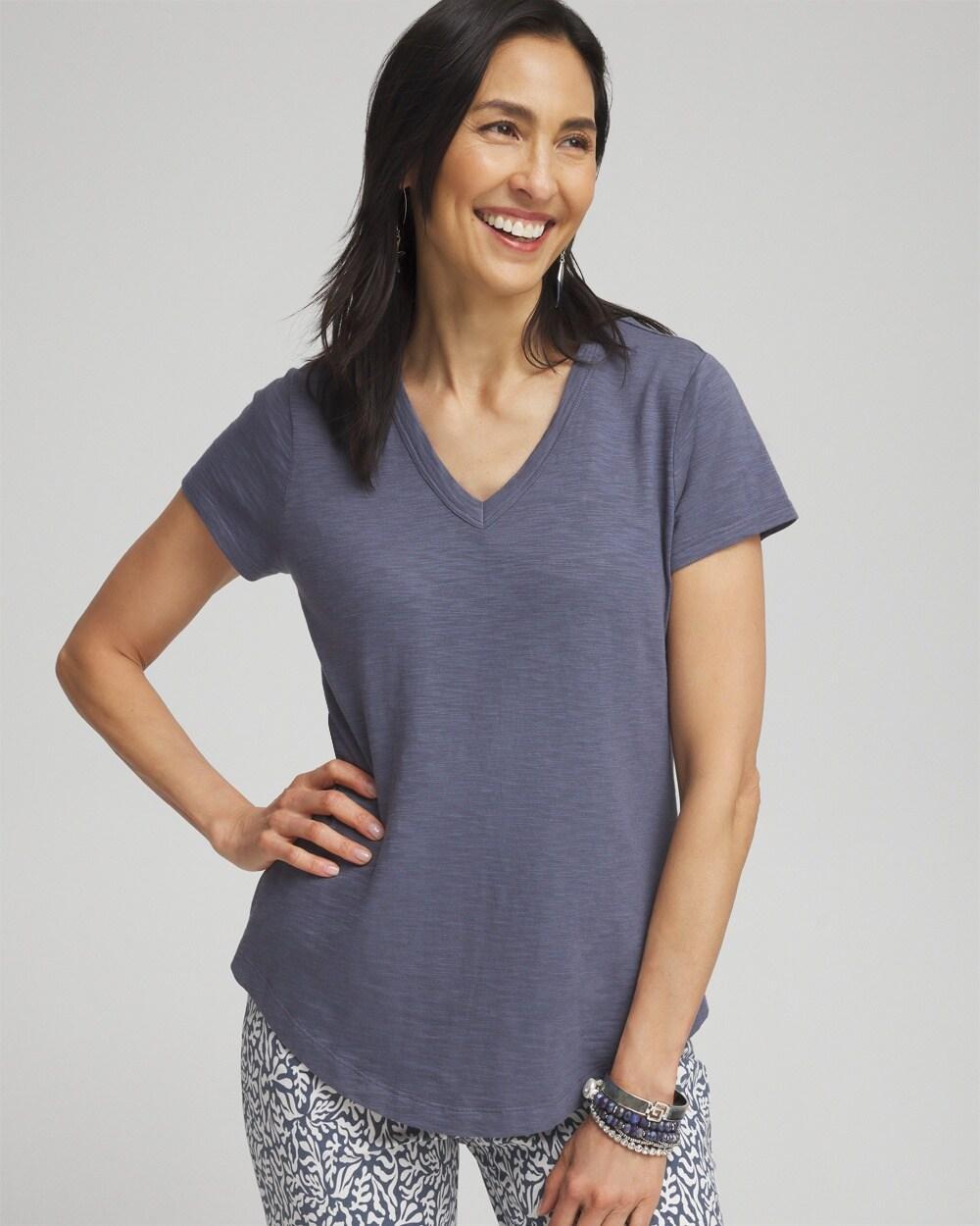 Women's Cap Sleeve V-Neck Tee Product Image