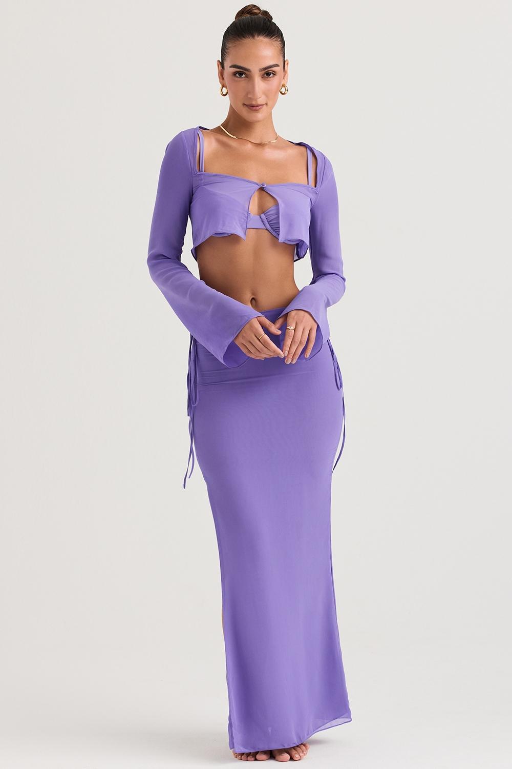 Amalfi Violet Cutout Maxi Skirt Product Image