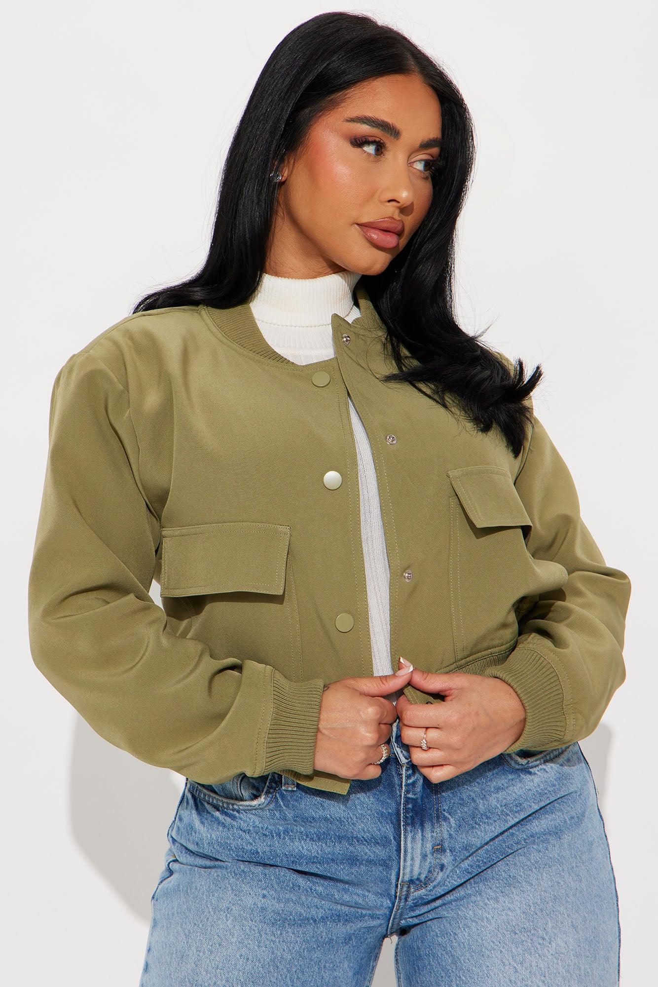 Always On My Way Jacket - Olive Product Image