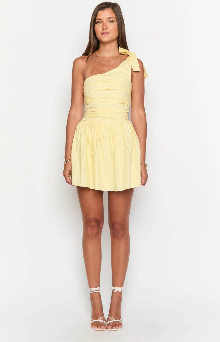 Luther Yellow Mini Dress Product Image