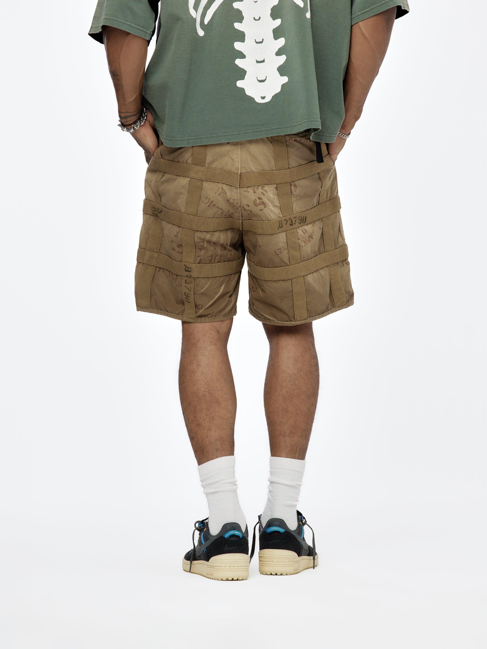 Prison Craft Tattersall Remake Shorts (Grey/Beige) Product Image