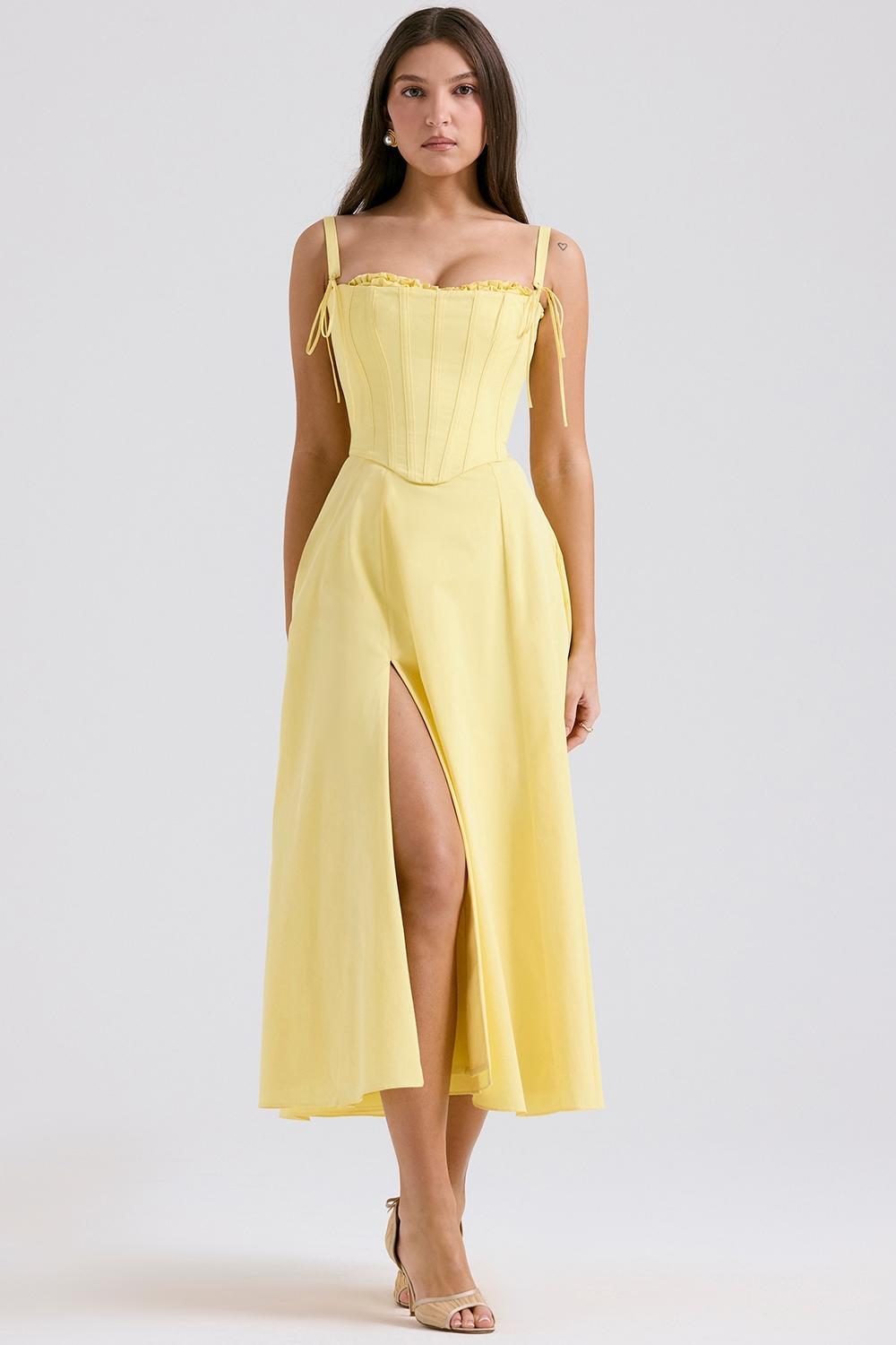 Clarabelle Sunshine Cotton Midi Sundress Product Image